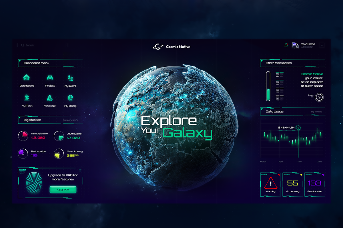 Sci-Fi UI Kit 2023, an UI Kit Template by Cosmic Motive (Photo 7 of 11)