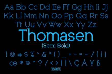 Thomasen Semi Bold, a Serif Font by CozyFonts Foundry