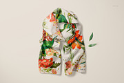 Crepe de Chine Silk Scarf Mockup Set, a Mask Mockup by creatsy5 (Thumbnail 5 of 8)
