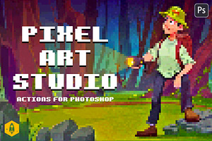 Pixel Art Studio Action, an Action Add-On by DesignRocket