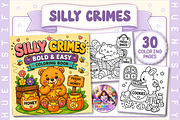 Silly Crimes Coloring Book, a Decorative Illustration by HueNestify (Thumbnail 1 of 4)