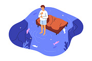 Sleeping people have dreams at night, a Person Illustration by Good Studio (Thumbnail 5 of 12)
