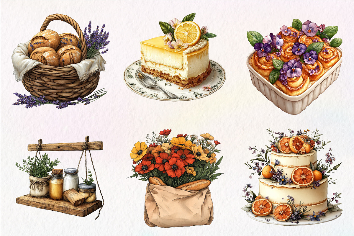 Bohemian Summer Baking Clipart, an Illustration by CreationArt (Photo 3 of 9)