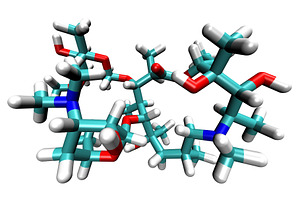 3D structure of Azithromycin, a, a Healthcare Illustration by Leonid Andronov