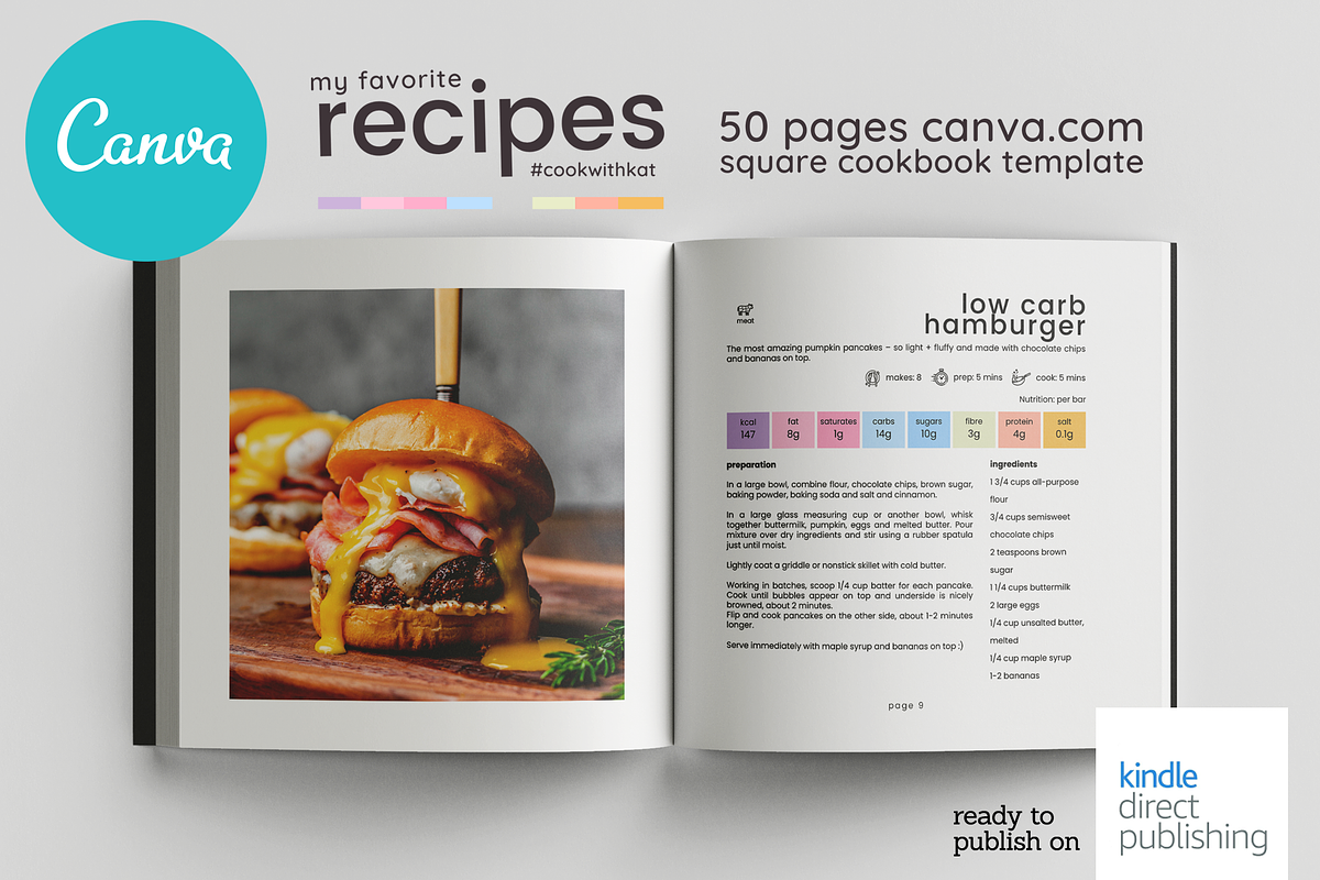 Canva Recipes Cookbook Template, a Magazine Template by DeLaGranSiete (Photo 5 of 12)