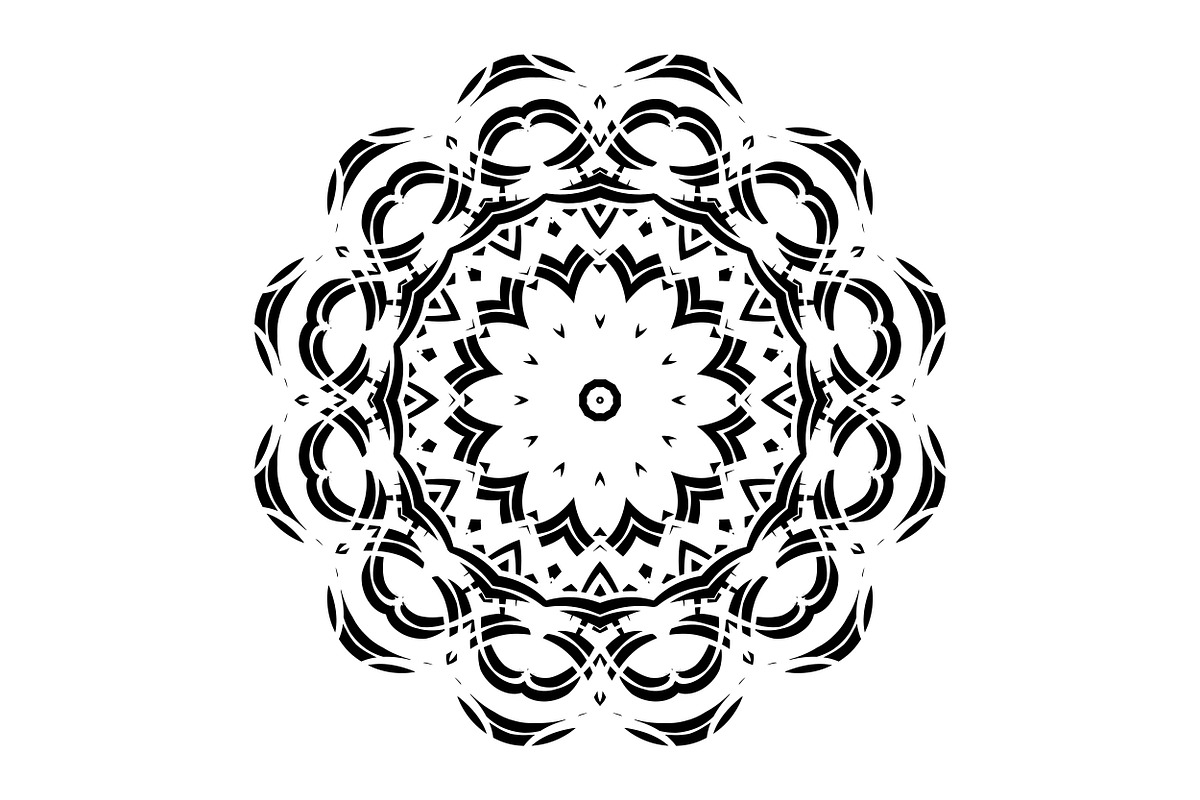 Modern Black and White Mandala Pack, a Decorative Illustration by NJ Himel (Photo 53 of 101)