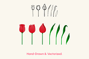Vibrant Spring Flowers Toolkit, a Seasonal Illustration by Luis Batlle (Thumbnail 2 of 5)