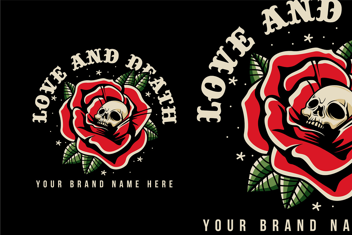 Skull inside the rose illustration, an Object Illustration by Pen of God Studio