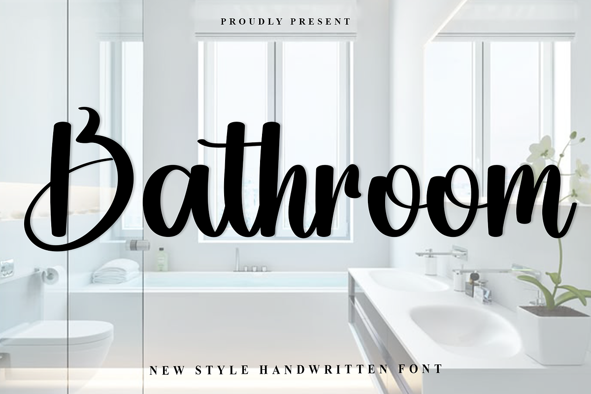 Bathroom, a Handwritten Font by InermediaSTUDIO (Photo 1 of 6)