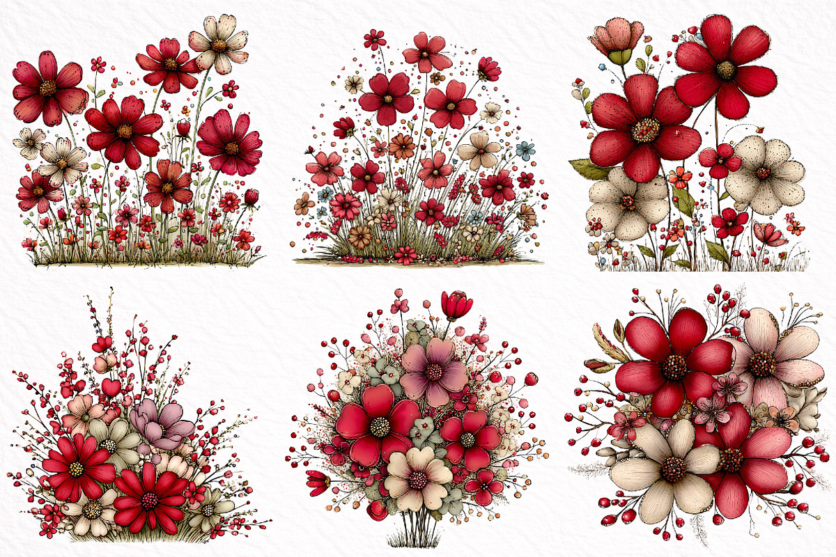 Watercolor Wildflower Clipart, an Illustration by DreamArtGraphic (Photo 8 of 8)