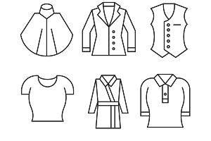 Clothing Icon Outlines Set 2