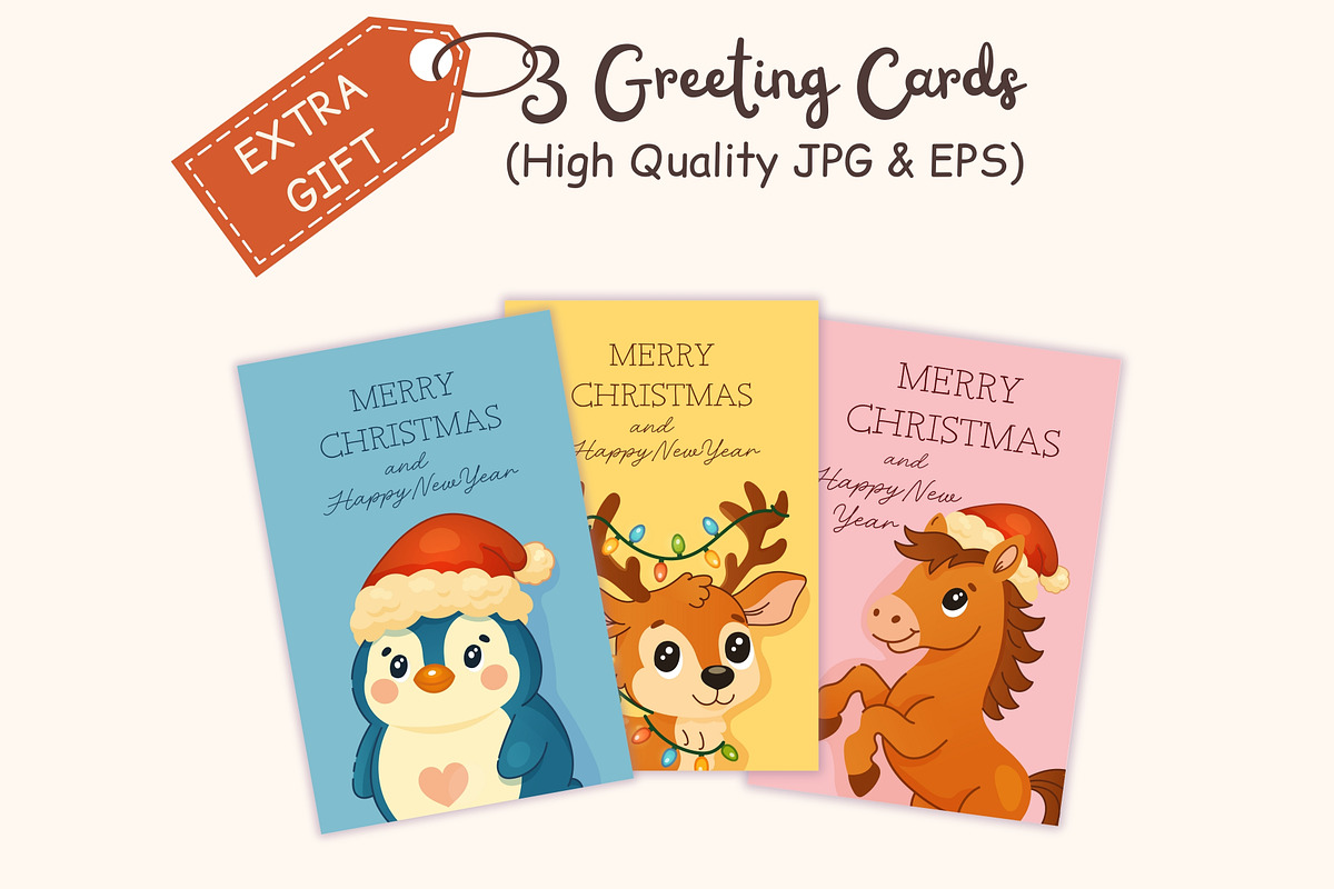 Cute Winter & Christmas Clipart Set, a Seasonal Illustration by Bielousova Art (Photo 4 of 8)
