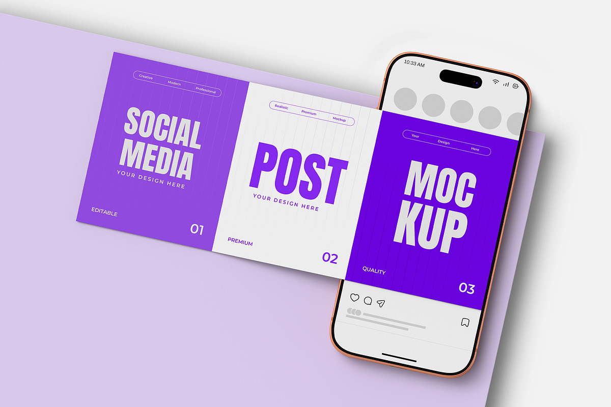 Social Media Post Mockup Bundle, an Advertising Mockup by graphypix (Photo 5 of 13)