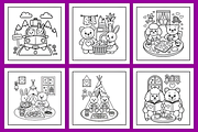 Comfy Critter Besties Cute Coloring, a Decorative Illustration by Design Station (Thumbnail 2 of 4)