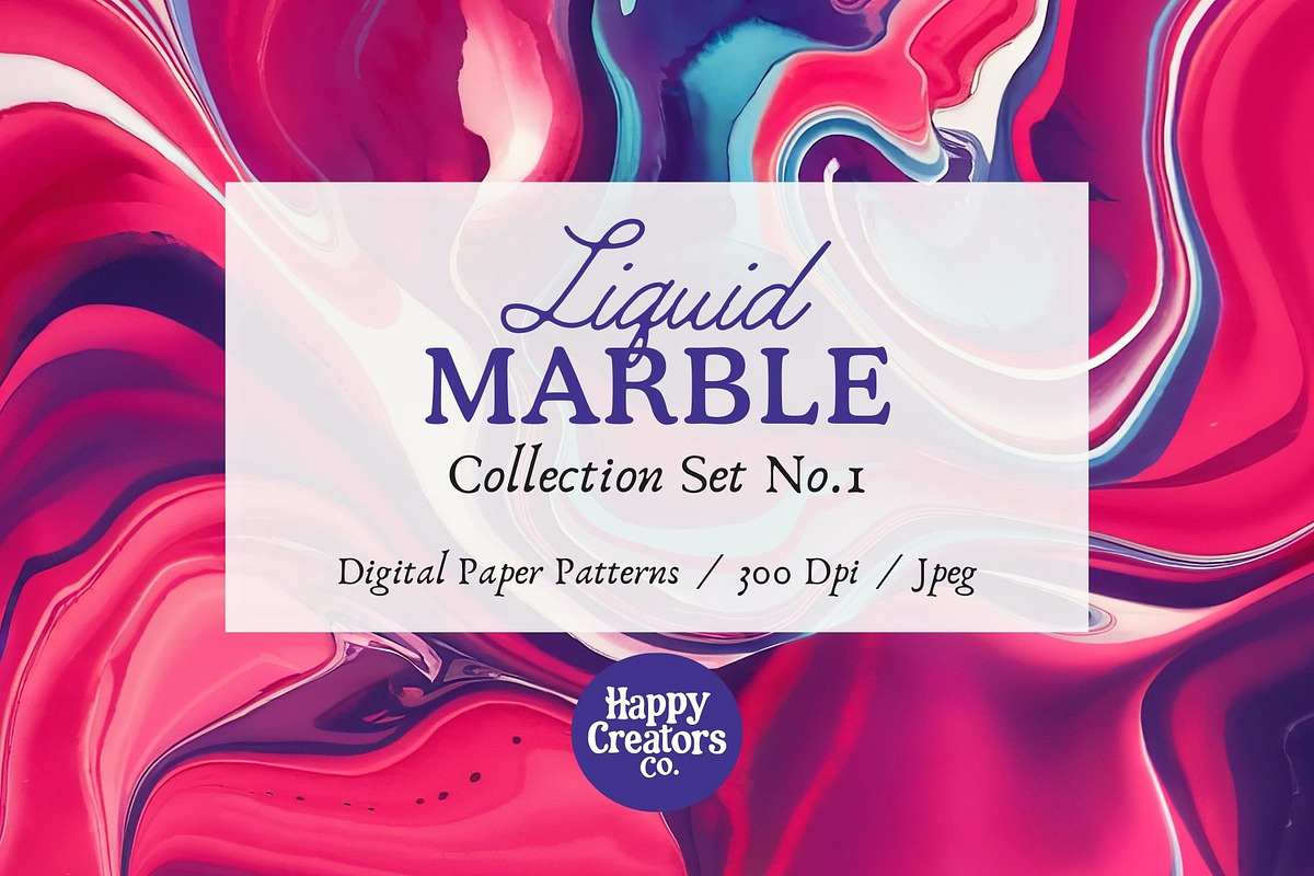 Liquid Marble Digital Papers #1, a Texture Graphic by Happy Creators Co. (Photo 1 of 7)
