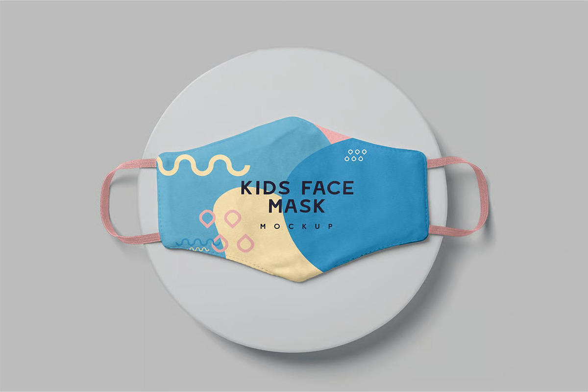 Kids Face Mask Mockups, a Mask Mockup by megostudi0 (Photo 4 of 6)
