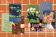 80 Hand-Painted Autumn Backgrounds, a Background Graphic by DreamoraArt (Thumbnail 1 of 8)