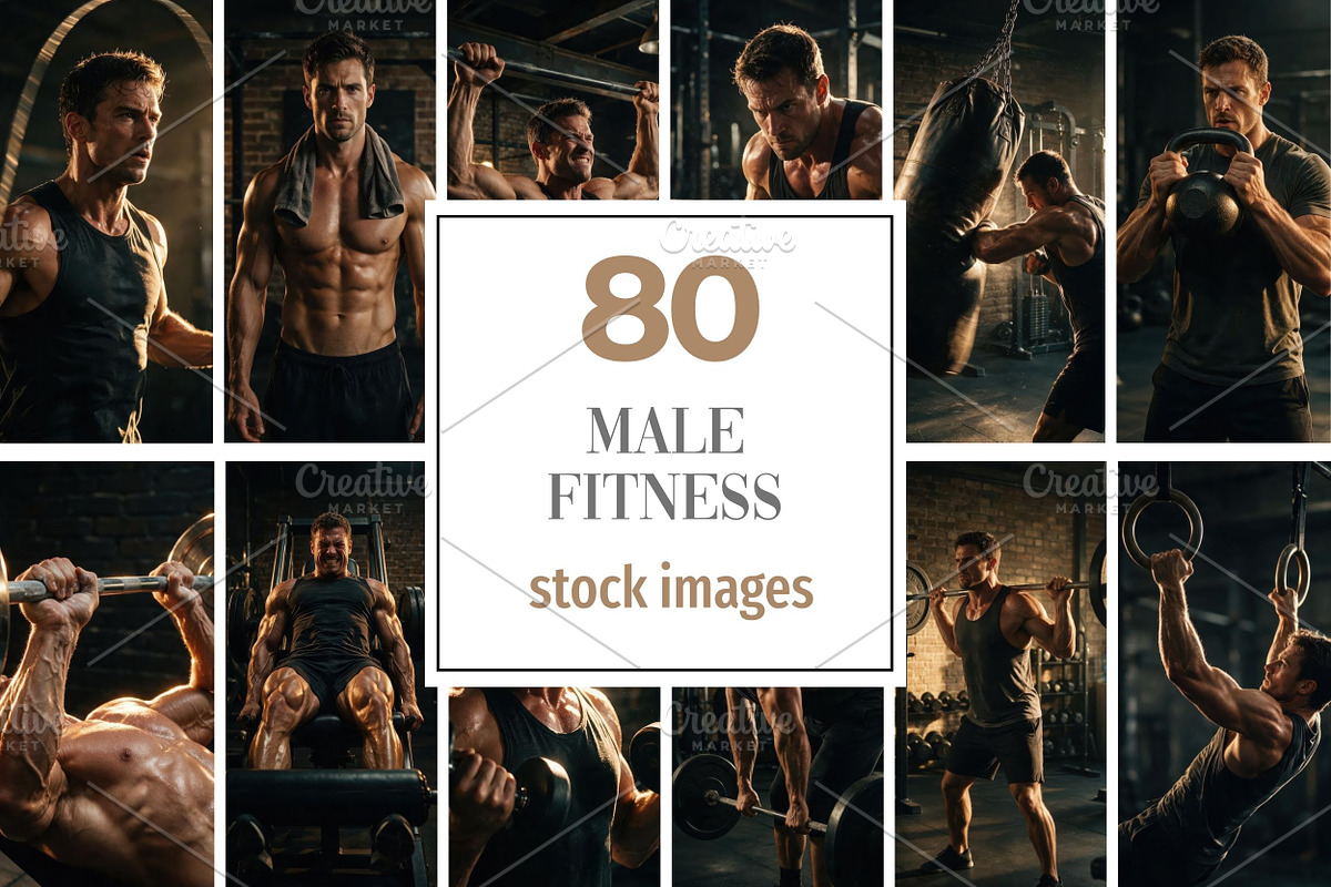 Male Fitness Stock Photo Gym Workout, a Sports & Recreation Photo by Selenique Studio (Photo 1 of 11)
