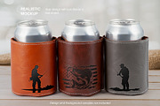 Leather Etched Can Coolder Mockup, a Cups & Container Mockup by MockupsBox (Thumbnail 2 of 6)