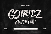 Gotriez Handmade Brush Rough Font, a Handwritten Font by Maulana Creative (Thumbnail 1 of 7)