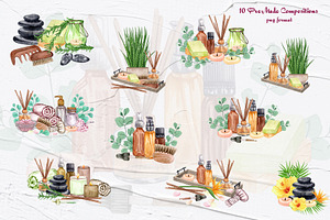 Aromatherapy Watercolor Clipart