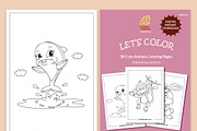 30 Cute Animals Coloring Pages, an Animal Illustration by Design Unique (Thumbnail 5 of 5)