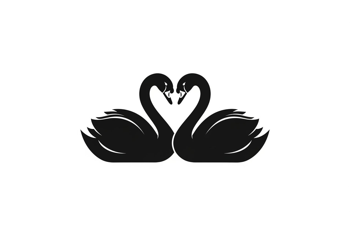 Swan Love Silhouette SVG Bundle, an Illustration by Designs_River (Photo 12 of 31)