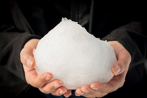 Woman Holding A Snowball, a Person Photo by THP Creative