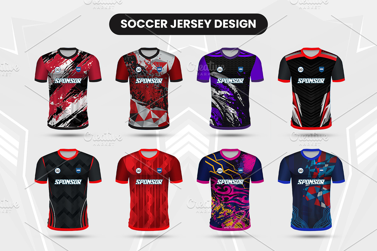 Soccer Jersey Design Template, a Sport Illustration by samsulpassive (Photo 3 of 3)