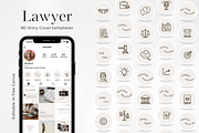 80 Lawyer Story Highlight Covers, a Social Media Template by PatternLab. (Thumbnail 1 of 9)