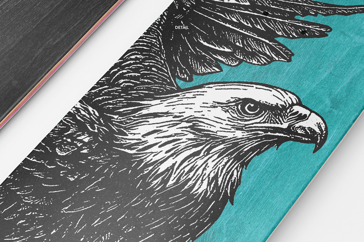 Realistic Skateboard Deck Mockup 9, a Product Mockup by Uncentrifuged Pressure (Photo 6 of 8)