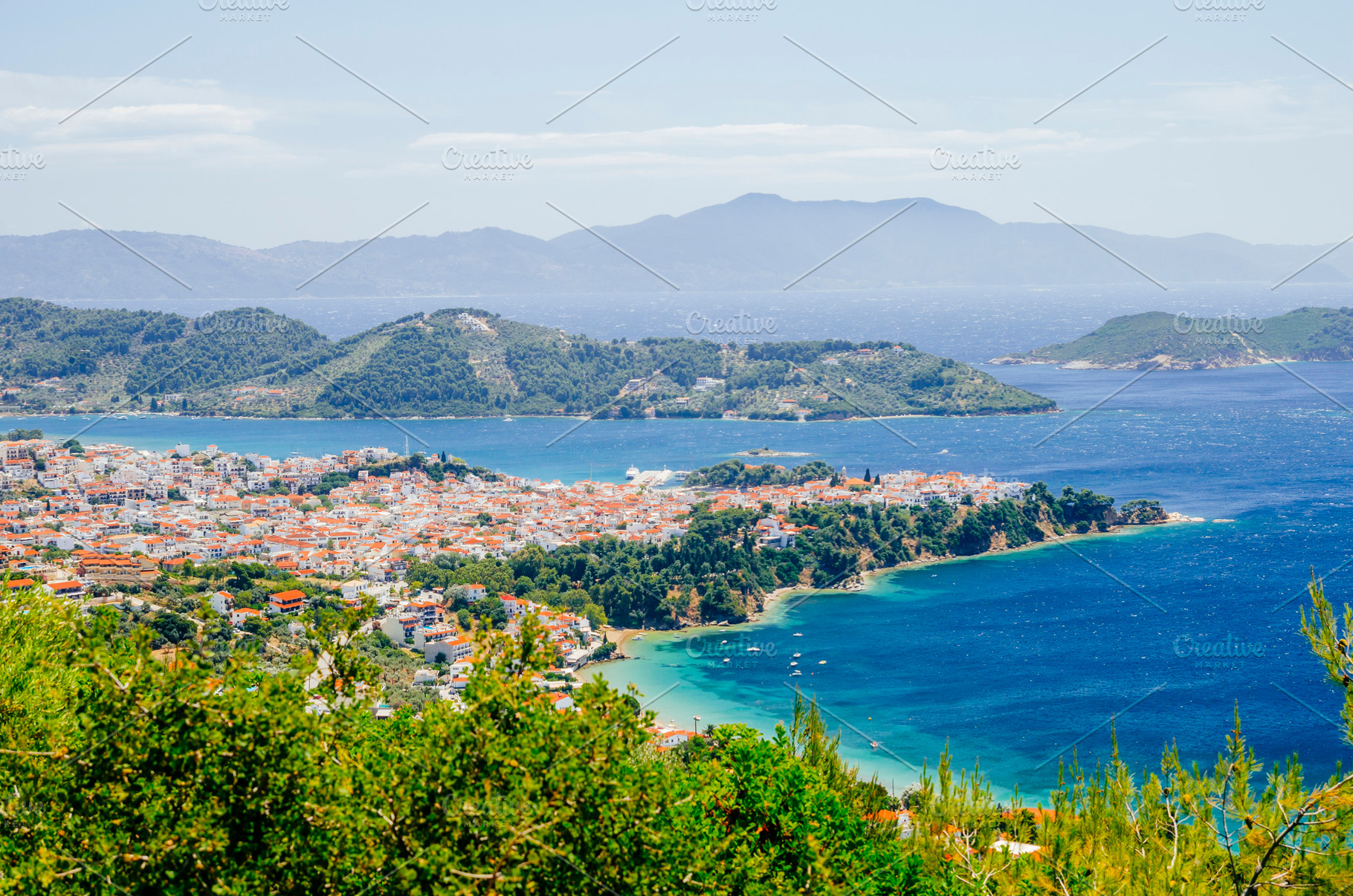 Aerial view of Skiathos, Greece., a Nature Photo by hitdelight