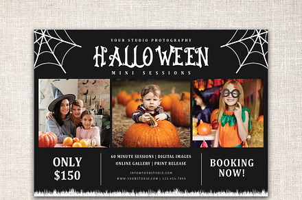 Halloween Mini Session Template, a Card Template by Designscozy