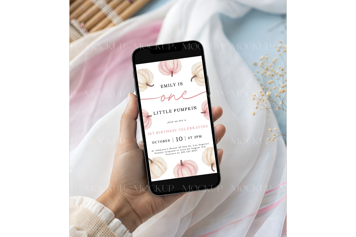 iPhone Mockup with Pastel Drapes, a Product Mockup by MockupWizard (Photo 3 of 3)