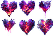 Gothic Valentine Hearts Clipart, an Illustration by Craft Nest (Thumbnail 8 of 9)