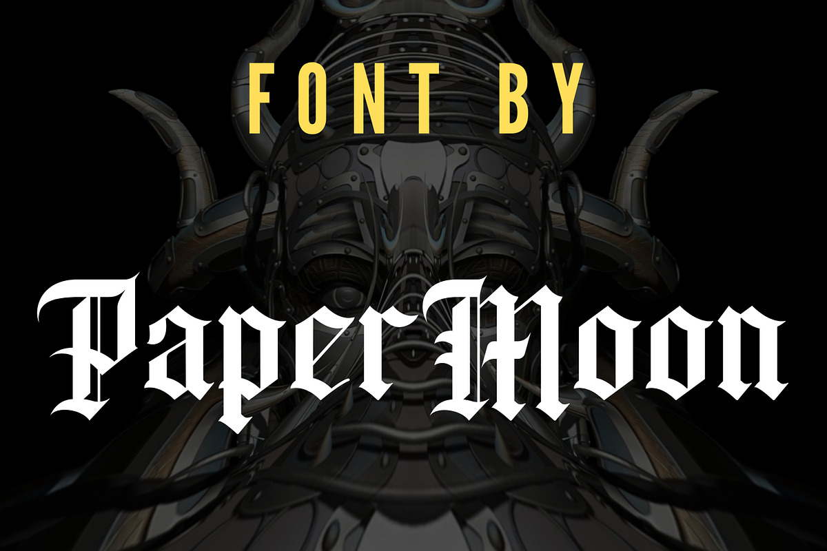 IronCrest - A Blackletter Font, a Blackletter Font by PaperMoon (Photo 2 of 4)