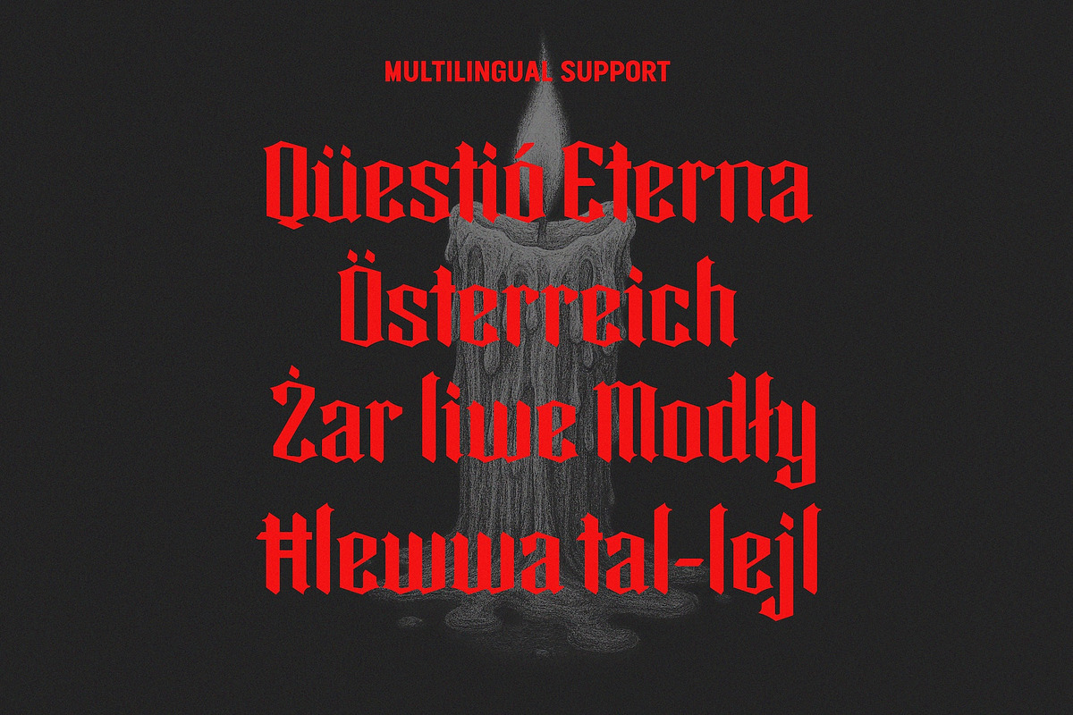 Cagloria - Blackletter Display Font, a Blackletter Font by fuzztype (Photo 6 of 10)