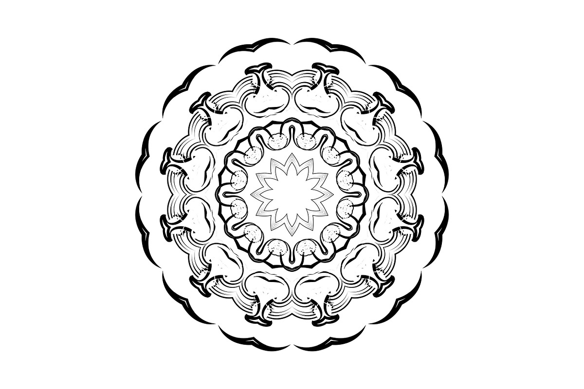 Elegant Mandala Line Art Collection, a Decorative Illustration by NJ Himel (Photo 66 of 101)