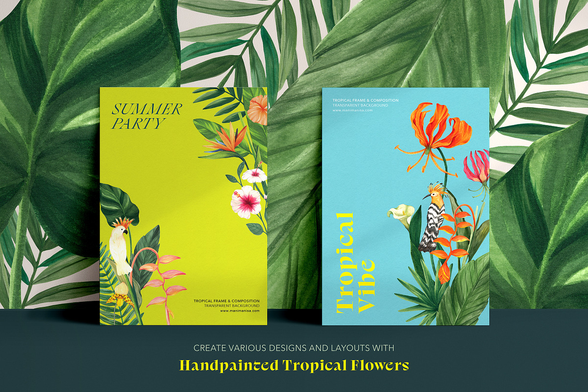 Tropical Summer Flowers, an Illustration by Manimanisa (Photo 3 of 9)