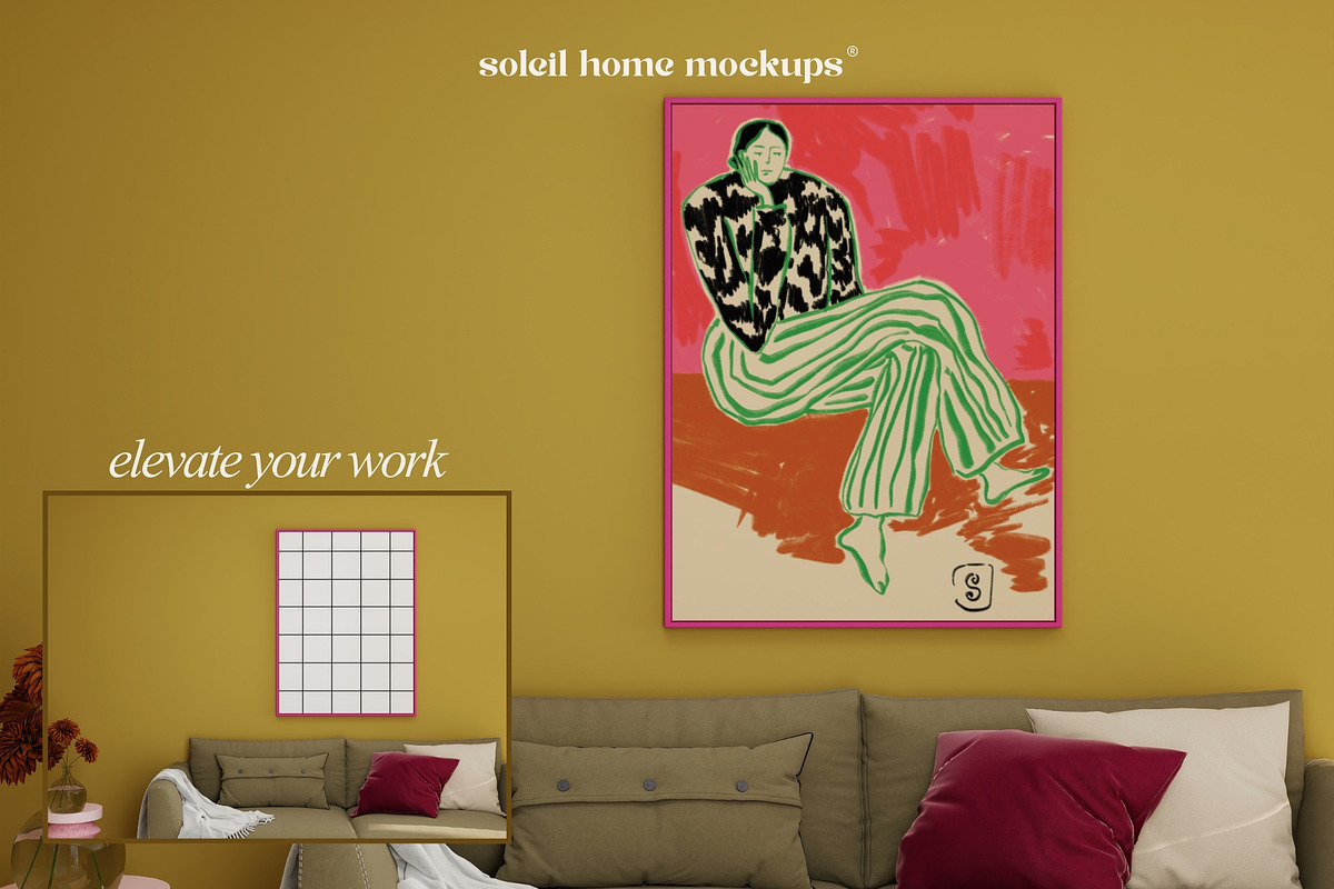 CALYPSO | Colorful Frame Mockup Set, a Household Mockup by SoleilHomeMockups (Photo 5 of 11)