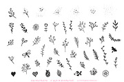 Flower doodles floral digital stamp, an Illustration by FOXYdigitalart (Thumbnail 2 of 4)