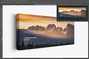 Landscape Canvas Ratio 5x2 Mockup