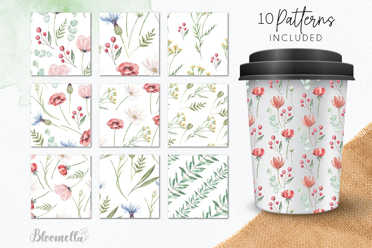 Wildflower Florals Poppies Flowers, an Object Graphic by Bloomella (Photo 3 of 7)