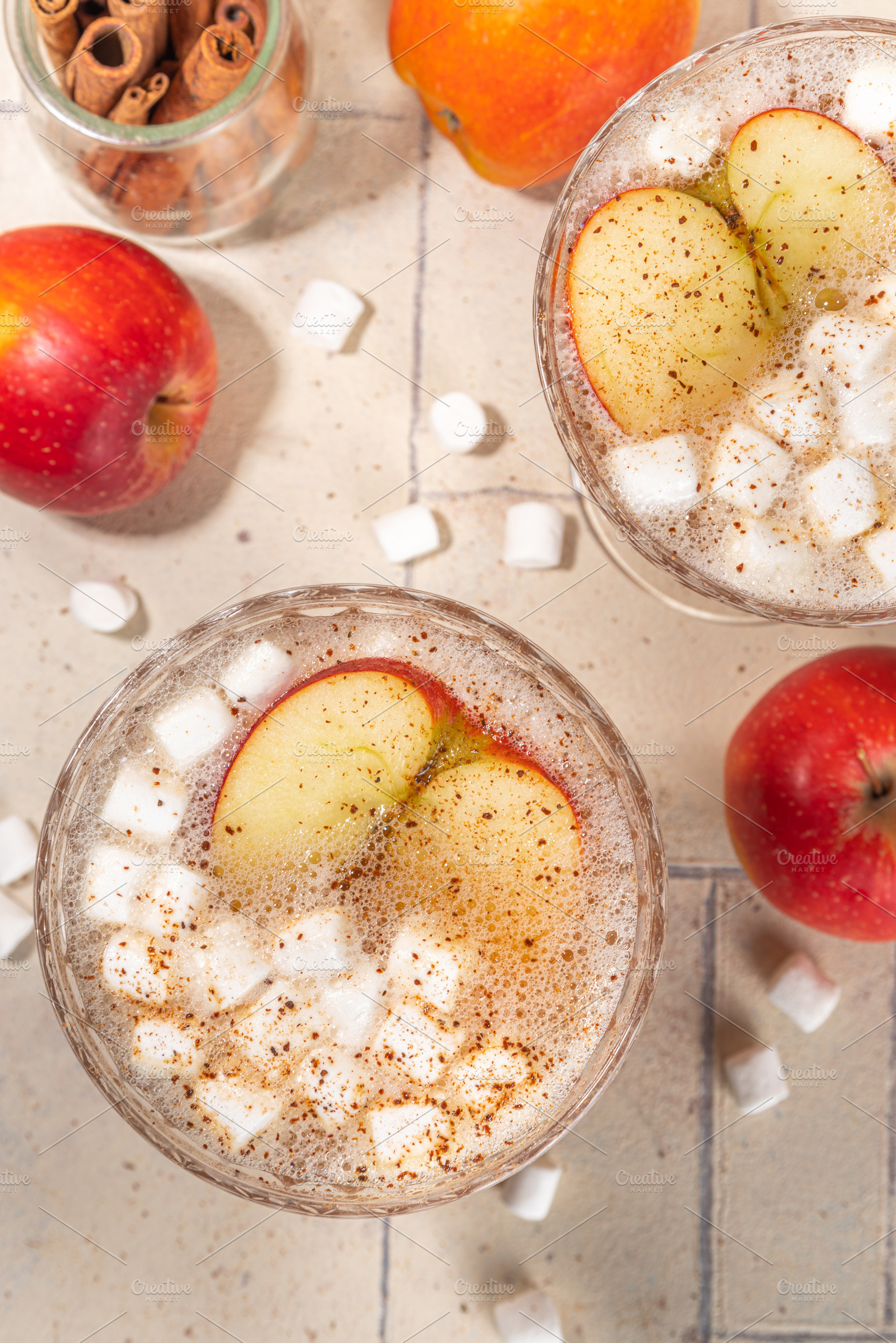 Apple cider marshmallow cocktail, a Food & Drink Photo by Rimma