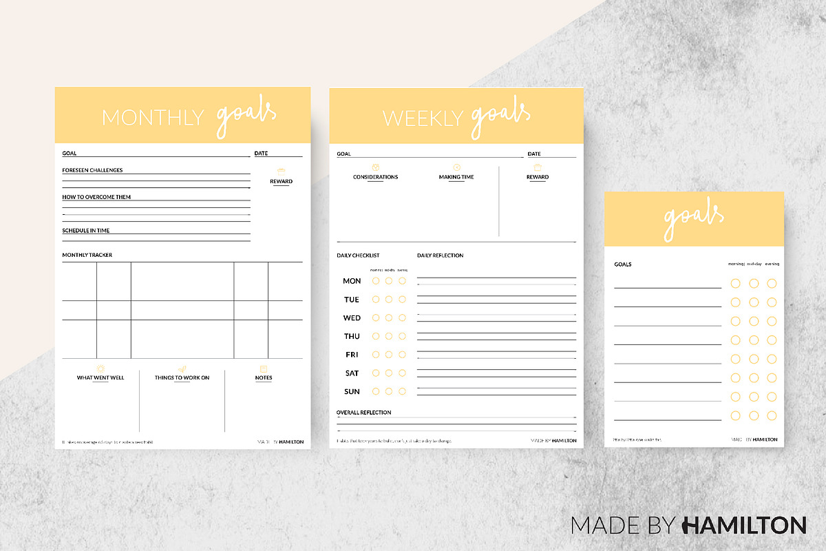 Goal Planner Series- Printable, a Stationery Template by Made By Hamilton (Photo 3 of 3)