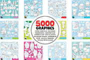 5000 in 1 - Black lines Mega Bundle, an Illustration by PrettyBundles (Thumbnail 26 of 27)