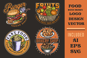 Bakery Shop, fast food labels, a Branding & Logo Template by Billah Hub