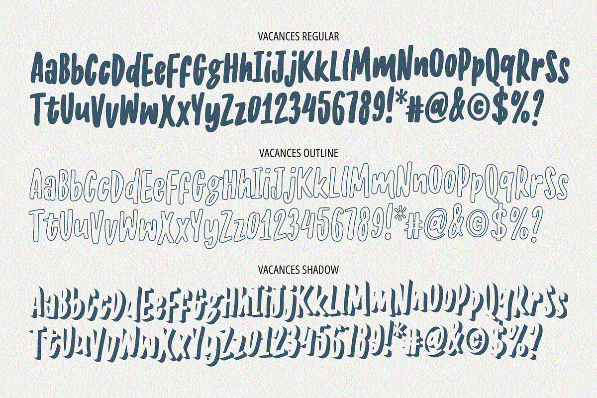 Vacances Layered Condensed Font, a Handwritten Font by Ef Studio (Photo 12 of 12)