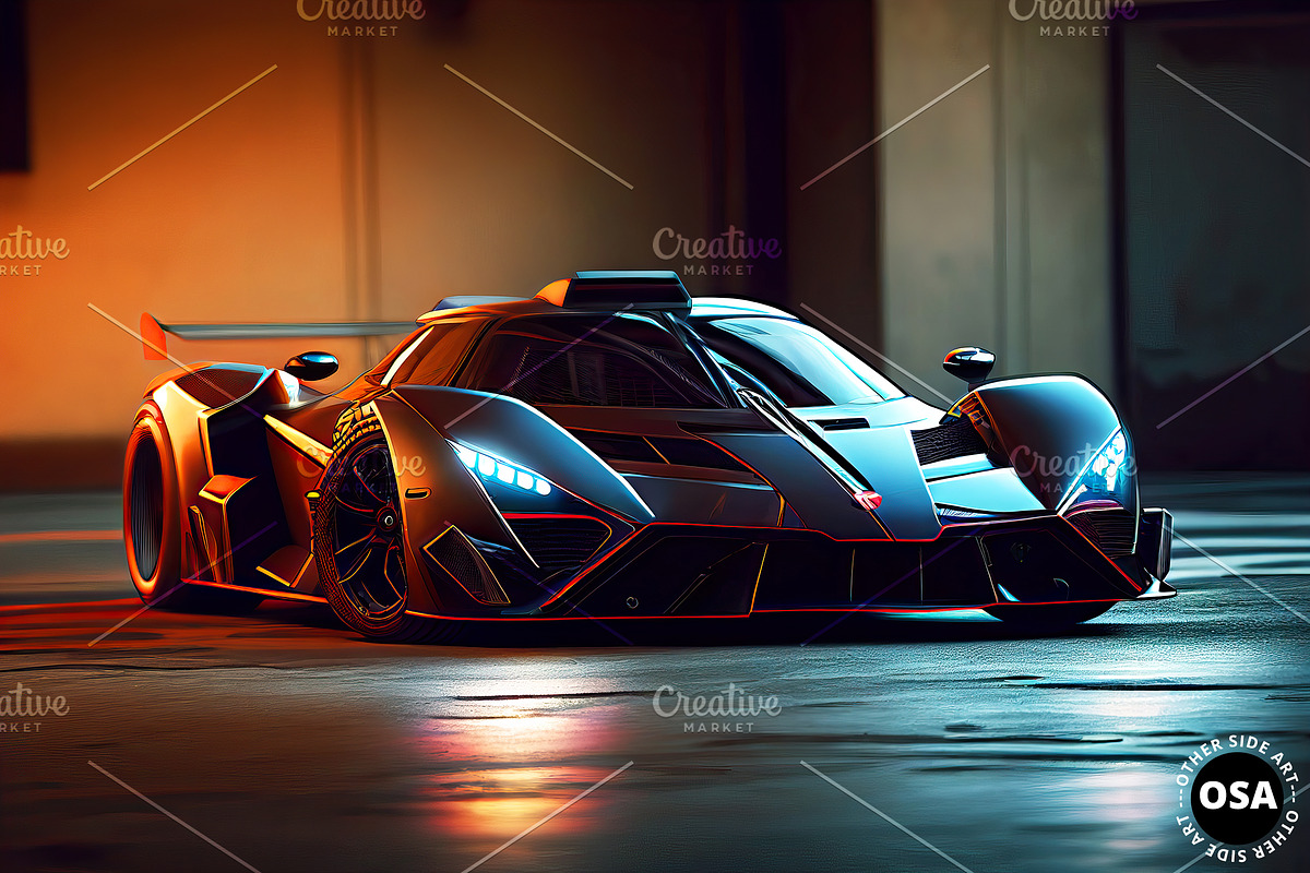 Supercar in the City Illustration, a Wallpaper Graphic by Other Side Art (Photo 3 of 8)