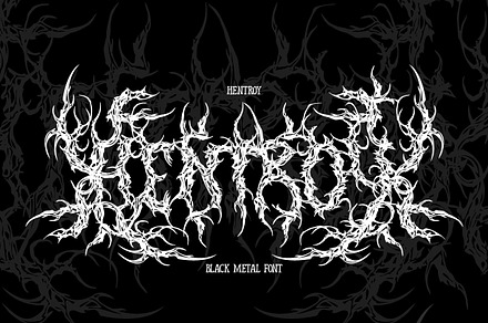 Hentroy - Black Metal font, a Blackletter Font by NuType